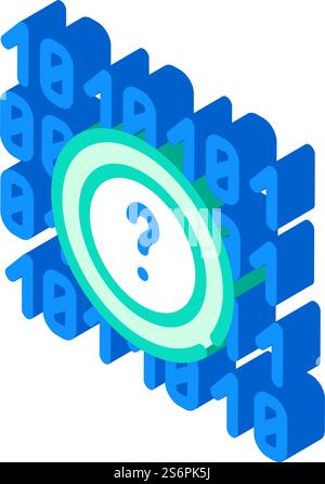 code data science isometric icon vector. code data science sign. isolated symbol illustration. code data science isometric icon vector illustration Stock Vector