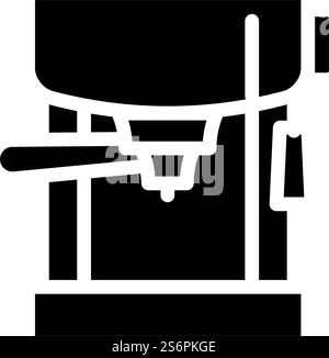 drip filtration coffee machine glyph icon vector. drip filtration coffee machine sign. isolated contour symbol black illustration. drip filtration coffee machine glyph icon vector illustration Stock Vector