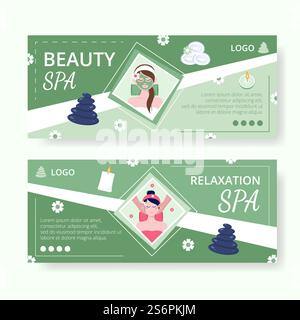 Beauty Spa and Yoga Banner Editable of Square Background Suitable for Social media, Feed, Card, Greetings, Print and Web Internet Ads Stock Vector