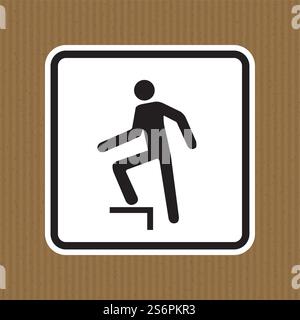 No Stepping Symbol On White Background Stock Vector