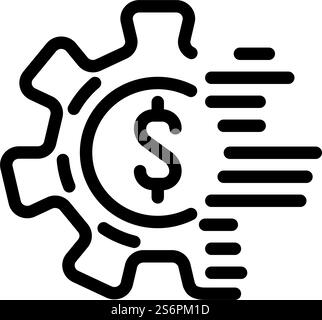 digitization of processes business manager line icon vector. digitization of processes business manager sign. isolated contour symbol black illustration. digitization of processes business manager line icon vector illustration Stock Vector