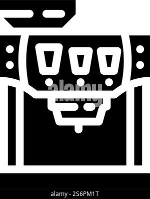 office coffee machine glyph icon vector. office coffee machine sign. isolated contour symbol black illustration. office coffee machine glyph icon vector illustration Stock Vector