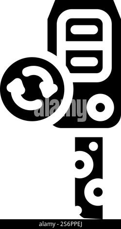 duplicate key glyph icon vector. duplicate key sign. isolated contour symbol black illustration. duplicate key glyph icon vector illustration Stock Vector
