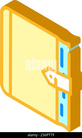 diary notebook isometric icon vector. diary notebook sign. isolated symbol illustration. diary notebook isometric icon vector illustration Stock Vector