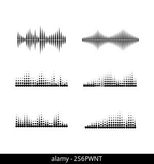 sound wave ilustration logo vector icon template Stock Vector