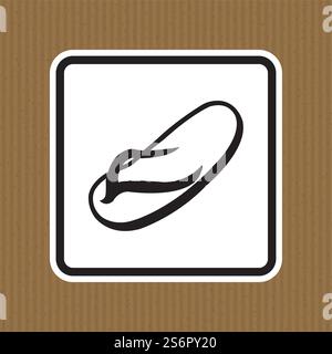 No Slipper On White Background Stock Vector