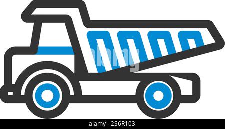 Icon Of Tipper. Editable Bold Outline With Color Fill Design. Vector Illustration. Stock Vector