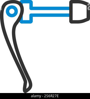 Bike Quick Release Icon. Editable Bold Outline With Color Fill Design. Vector Illustration. Stock Vector