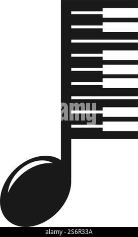 Piano vector ilustration flat design template Stock Vector