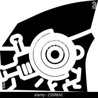 removing scratches glyph icon vector. removing scratches sign. isolated contour symbol black illustration. removing scratches glyph icon vector illustration Stock Vector