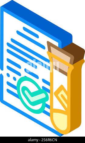 honey analyzes isometric icon vector. honey analyzes sign. isolated symbol illustration. honey analyzes isometric icon vector illustration Stock Vector