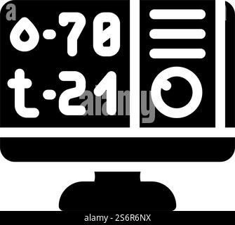 temperature and humidity control glyph icon vector illustration Stock ...