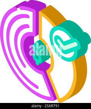 schedule compliance isometric icon vector. schedule compliance sign. isolated symbol illustration. schedule compliance isometric icon vector illustration Stock Vector