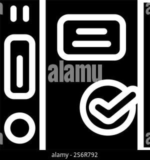 folders with documents compliance glyph icon vector. folders with documents compliance sign. isolated contour symbol black illustration. folders with documents compliance glyph icon vector illustration Stock Vector