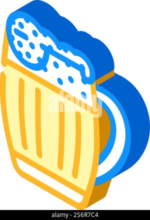 oktober fest isometric icon vector. oktober fest sign. isolated symbol illustration. oktober fest isometric icon vector illustration Stock Vector