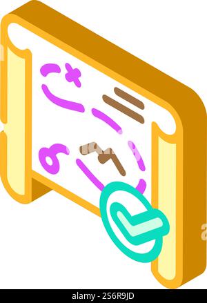 strategy, map or route compliance isometric icon vector. strategy, map or route compliance sign. isolated symbol illustration. strategy, map or route compliance isometric icon vector illustration Stock Vector