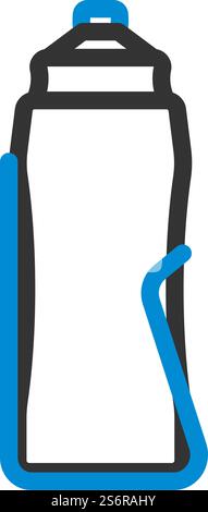 Bike Bottle Cages Icon. Editable Bold Outline With Color Fill Design. Vector Illustration. Stock Vector