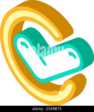 checkmark compliance isometric icon vector. checkmark compliance sign. isolated symbol illustration. checkmark compliance isometric icon vector illustration Stock Vector