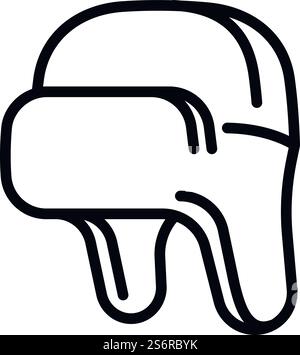 Winter headwear icon. Outline winter headwear vector icon for web design isolated on white background. Winter headwear icon, outline style Stock Vector