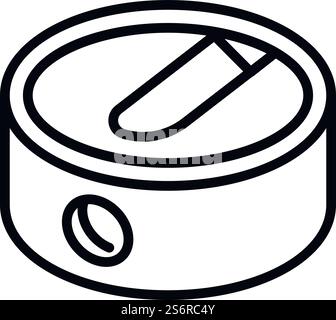 Round sharpener icon. Outline round sharpener vector icon for web design isolated on white background. Round sharpener icon, outline style Stock Vector