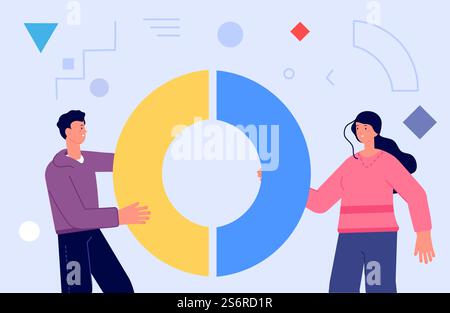 Business collaboration metaphor. Cooperative abstract concept, geometric shape collect. Business team partner work utter vector illustration. Cooperation and collaboration puzzle, partnership business. Business collaboration metaphor. Cooperative abstract concept, geometric shapes collect. Business team partners work utter vector illustration Stock Vector