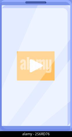 Phone video play icon cartoon vector. Smart movie. Mobile smartphone. Phone video play icon cartoon vector. Smart movie Stock Vector