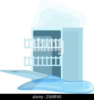Dishwasher repair service icon cartoon vector. Home appliance. Plumber equipment. Dishwasher repair service icon cartoon vector. Home appliance Stock Vector