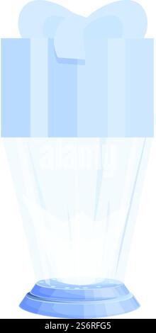 Gift box hologram icon cartoon vector. Holographic present. Digital data. Gift box hologram icon cartoon vector. Holographic present Stock Vector