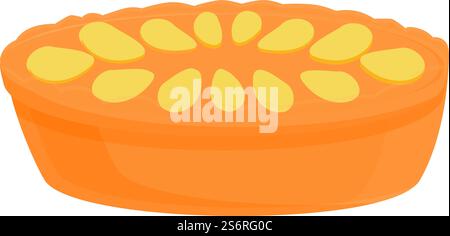 Apple pie icon cartoon vector. Cake tart. Fruit food. Apple pie icon cartoon vector. Cake tart Stock Vector