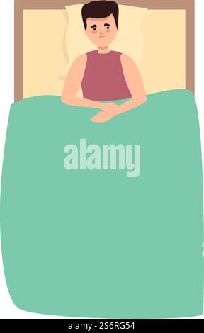Travel insomnia icon cartoon vector. Jet lag. Rest bedroom. Travel insomnia icon cartoon vector. Jet lag Stock Vector