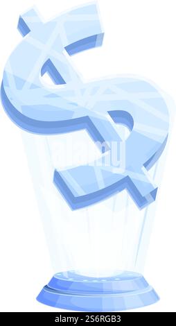 Money hologram icon cartoon vector. Online bank. Digital projector. Money hologram icon cartoon vector. Online bank Stock Vector