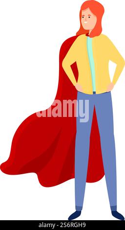 Super mom icon cartoon vector. Home multitask. Mom housework. Super mom icon cartoon vector. Home multitask Stock Vector