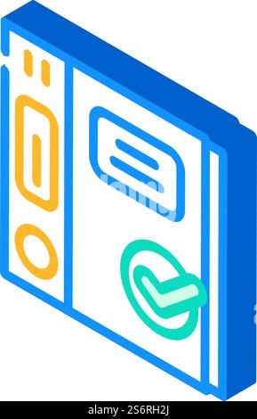 folders with documents compliance isometric icon vector. folders with documents compliance sign. isolated symbol illustration. folders with documents compliance isometric icon vector illustration Stock Vector