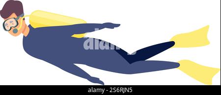 Scuba diving icon cartoon vector. Sea diver. Underwater equipment. Scuba diving icon cartoon vector. Sea diver Stock Vector
