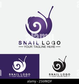 Snail logo template vector icon illustration design Stock Vector