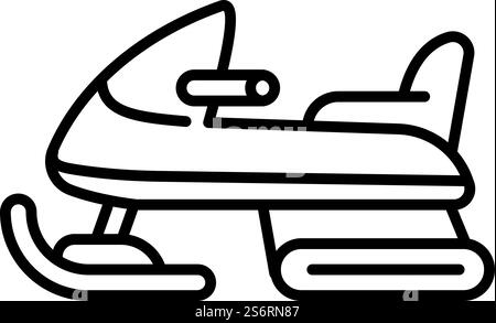 Sport snowmobile icon. Outline sport snowmobile vector icon for web design isolated on white background. Sport snowmobile icon, outline style Stock Vector