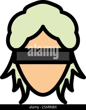 Femida Head Icon. Editable Bold Outline With Color Fill Design. Vector ...