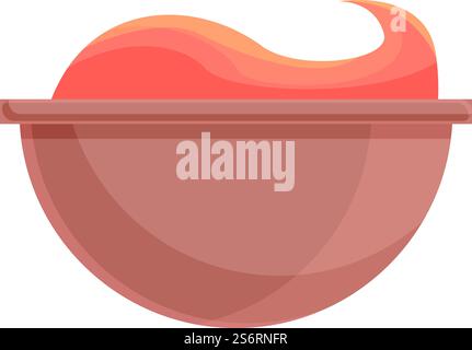 Hair colouring cream icon cartoon vector. Color bowl. Colour shampoo. Hair colouring cream icon cartoon vector. Color bowl Stock Vector