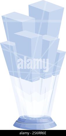 Hologram projection icon cartoon vector. Digital future. Artificial reality. Hologram projection icon cartoon vector. Digital future Stock Vector