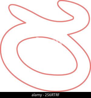 Neon symbol bull for religion rare red color vector illustration image flat style light. Neon symbol bull for religion rare red color vector illustration image flat style Stock Vector