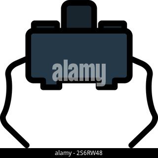 Micro Button Icon. Editable Bold Outline With Color Fill Design. Vector Illustration. Stock Vector