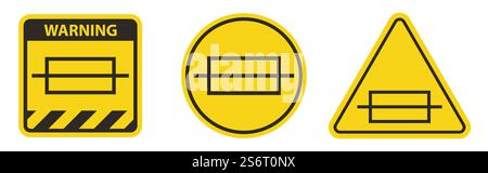 Caution Fuse Symbol Sign On White Background Stock Vector