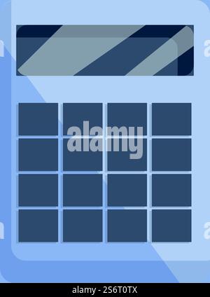 School calculator icon cartoon vector. Calculate book. Digital screen. School calculator icon cartoon vector. Calculate book Stock Vector