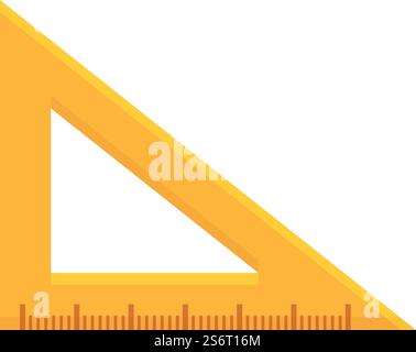 Angle ruler icon cartoon vector. Triangle line. Pencil measure. Angle ruler icon cartoon vector. Triangle line Stock Vector
