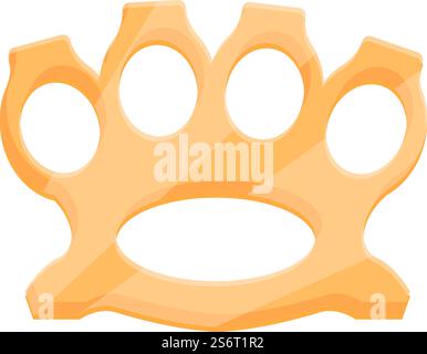 Brass knuckles icon cartoon vector. Fist fight. Knuckle duster. Brass knuckles icon cartoon vector. Fist fight Stock Vector