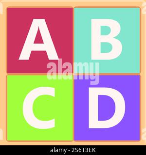 Abcd game icon cartoon vector. Font baby. English letter Stock Vector ...