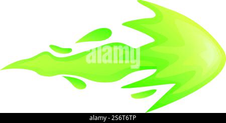 Green gun flash icon cartoon vector. Shot effect. Blast game. Green gun flash icon cartoon vector. Shot effect Stock Vector