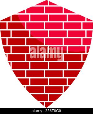 Brick wall logo vector ilustration design Stock Vector