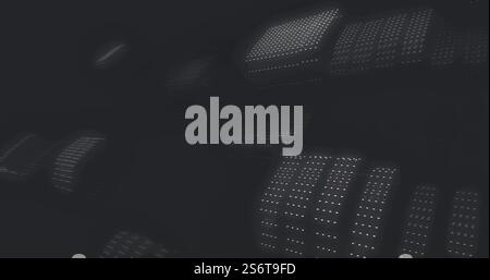 Binary code and data streams image over green and yellow gradient background Stock Photo