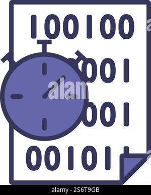 Fast Development Icon. Editable Bold Outline With Color Fill Design. Vector Illustration. Stock Vector